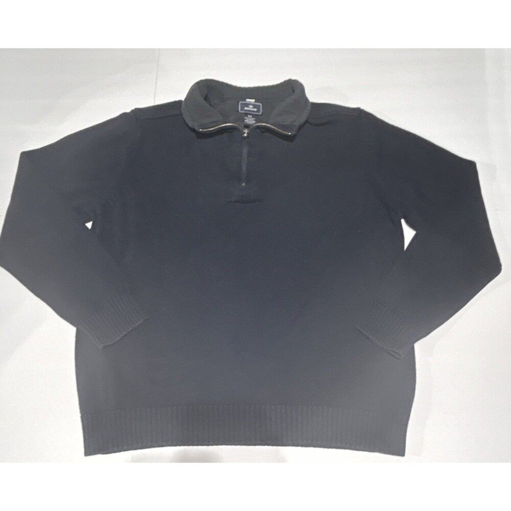 Dockers Men's Navy Cotton 1/4 Zip Mock Neck Pullover Sweater Size M